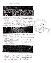 Joseph Beuys, Manifesto, 1970. Alteration of George Maciunas’ Fluxus Manifesto, February 1963.